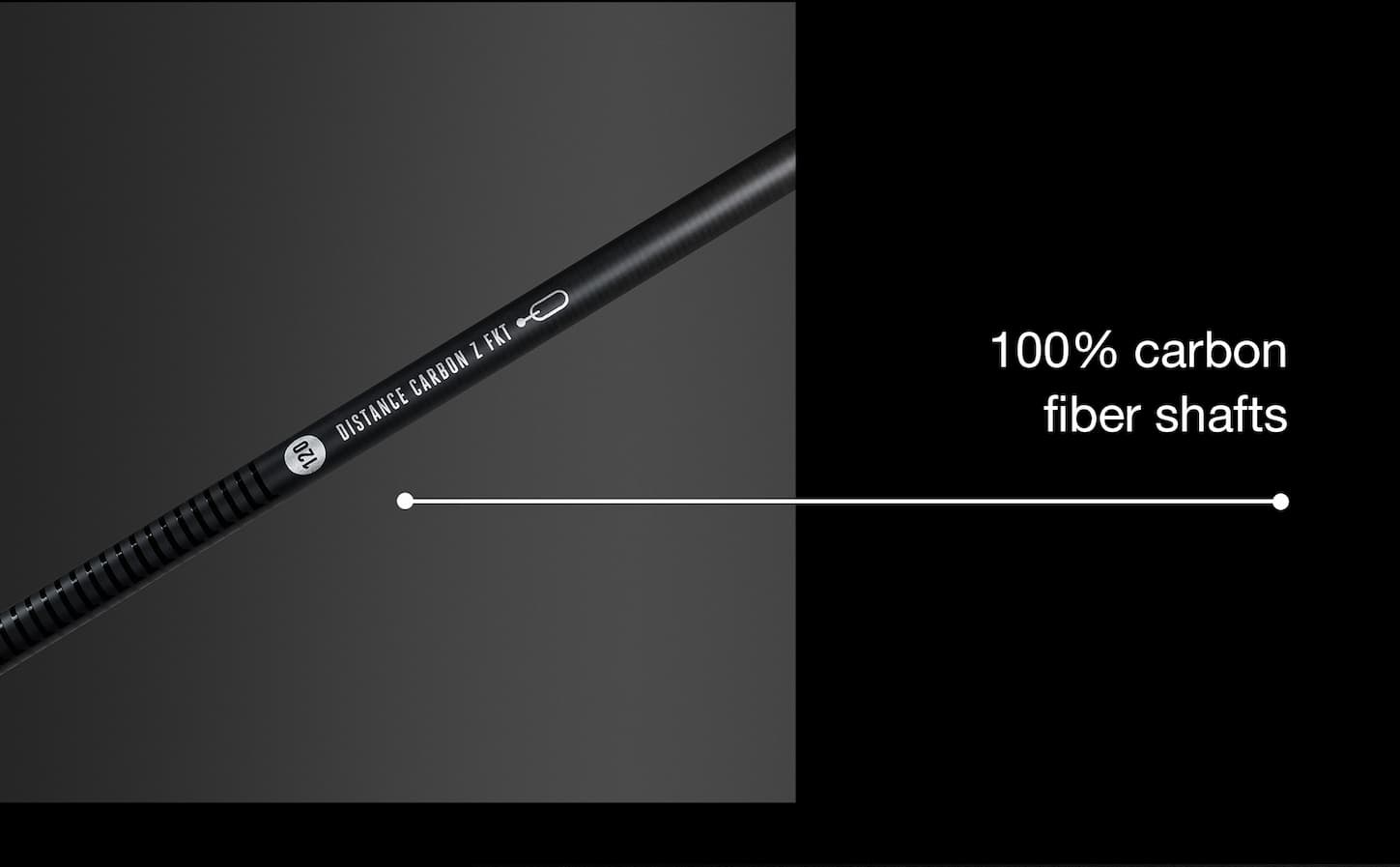 100% carbon fiber shafts