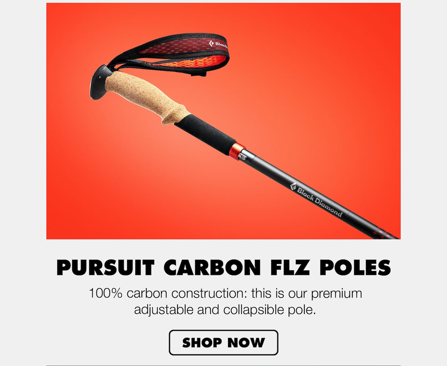 Pursuit Carbon FLZ Poles: 100% carbon construction: this is our premium adjustable and collapsible pole. 