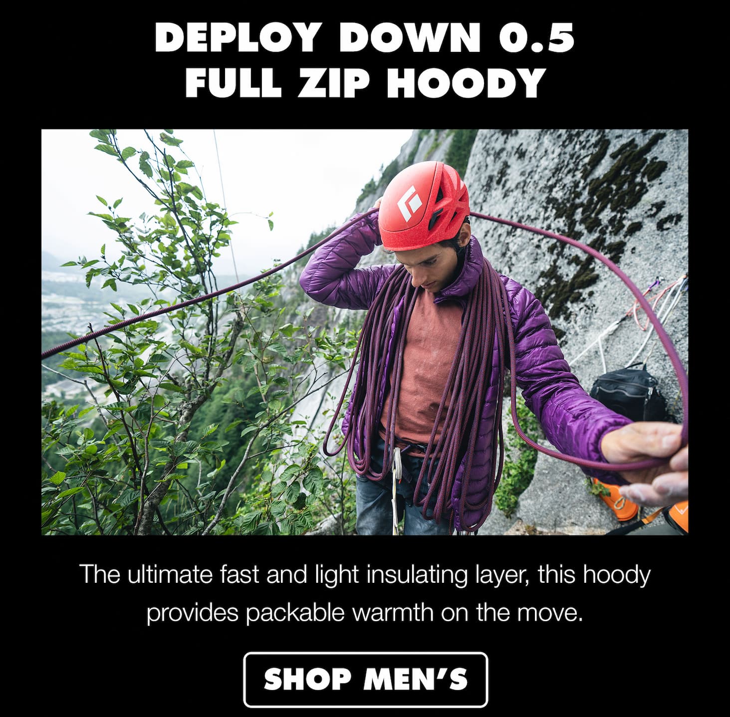 Deploy Down 0.5 Full Zip Hoody: The ultimate fast and light insulating layer, this hoody provides packable warmth on the move. | SHOP MEN'S
