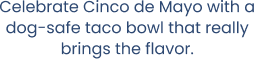 Celebrate Cinco De Mayo with a dog-safe taco bowl that really brings the flavor.