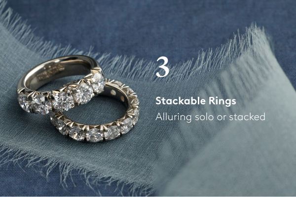Five Stone Shared Prong Contour Diamond Ring