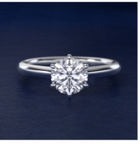 Six Prong Solitaire Engagement Ring With Wire Basket In 14K White Gold By James Allen
