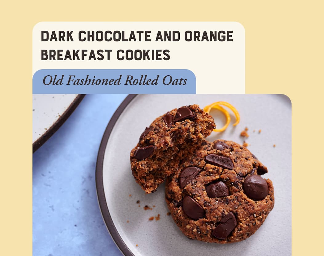 Dark chocolate and orange breakfast cookies