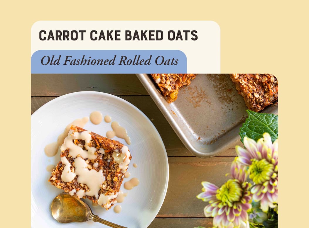 Carrot cake baked oats