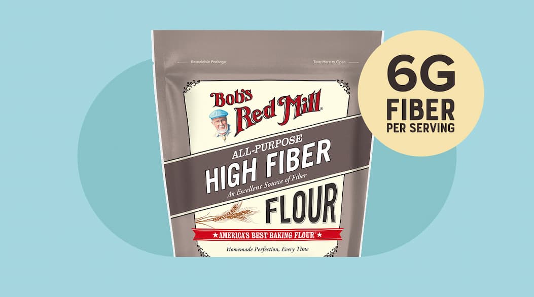 Hgih Fiber Flour 6 grams of fiber per serving