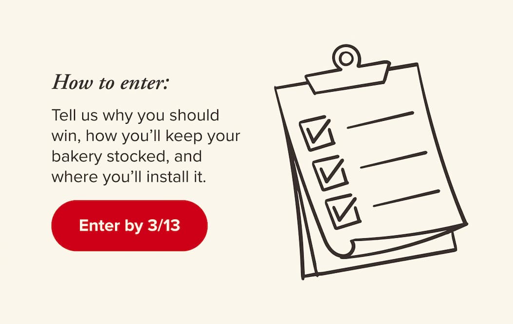 How to Enter. Submit a short form telling us why you should win, how you'll keep your mill stocked, and where you'll install it!