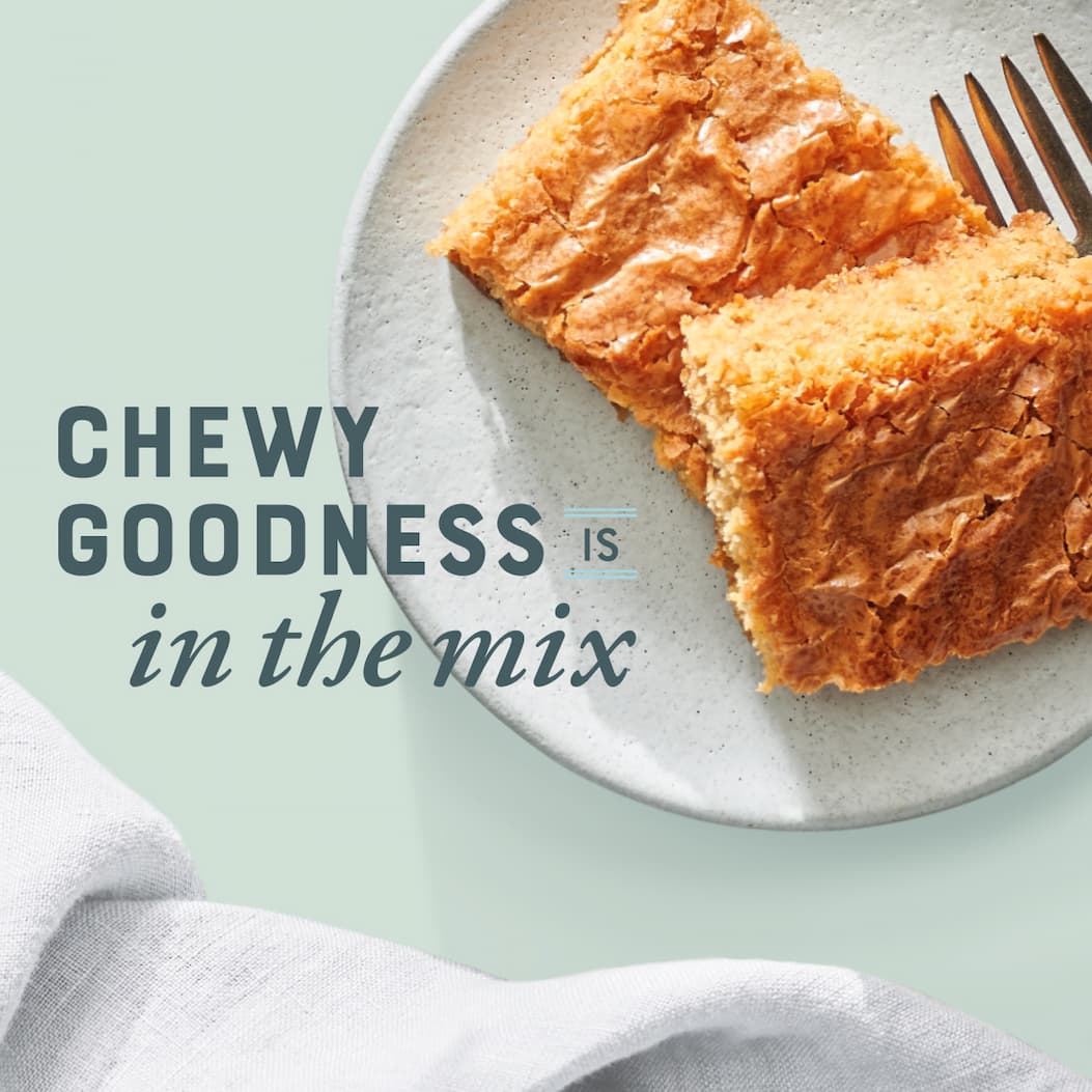Chewy goodness is in the mix. Image of Bob's Red Mill Brown Sugar Blondie Baking Mix