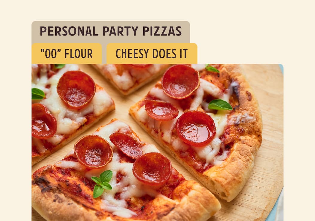 Personal Party Pizza's made with Bob's Red Mill "00" Flour
