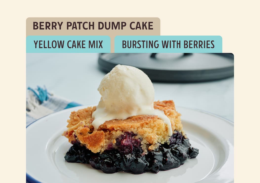 Berry Patch Dump Cake made with Bob's Red Mill Yellow Cake Mix