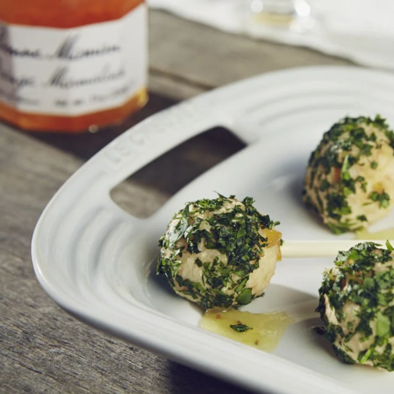 Shrimp Lollipops with Orange-Horseradish Glaze
