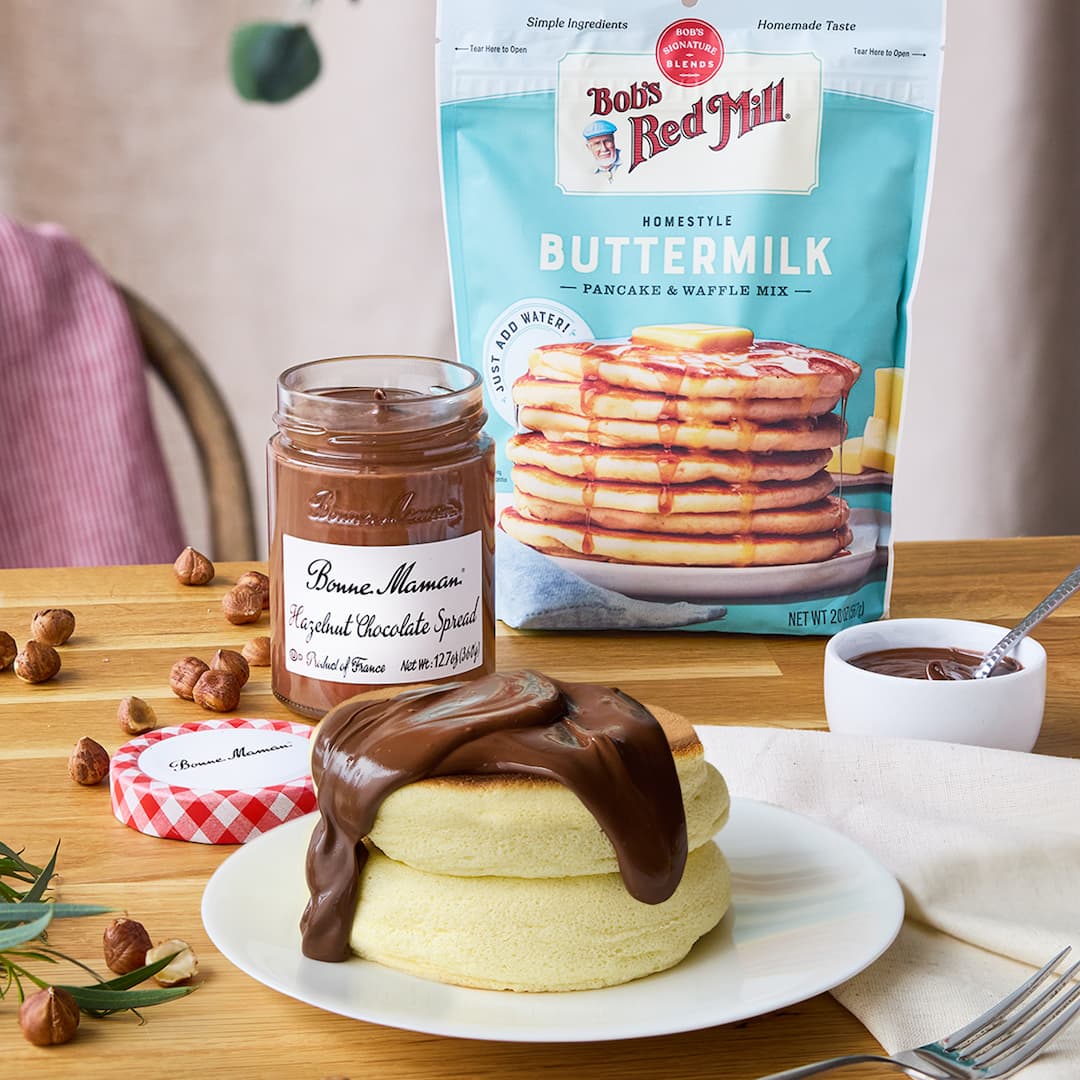 Hazelnut Chocolate Souffle Pancakes