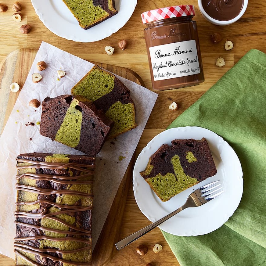 Hazelnut Chocolate Matcha Pound Cake