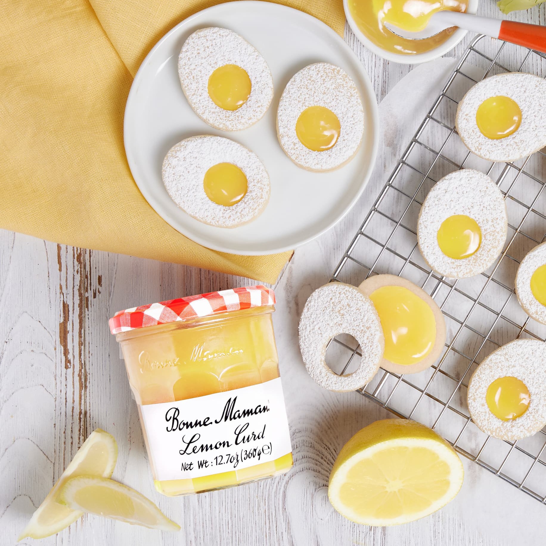 Easter Egg Lemon Curd Cookies