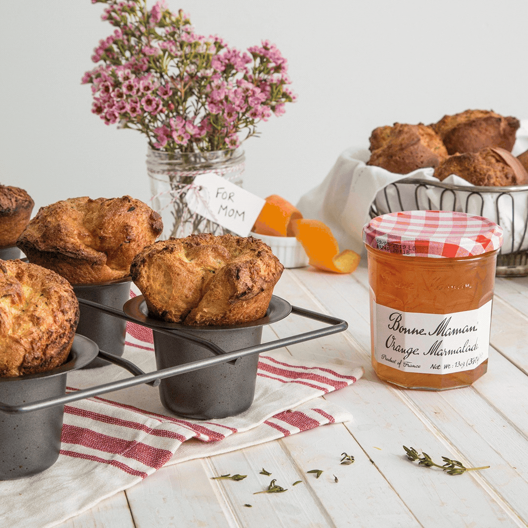Savory Thyme Popovers with Tangy Orange Marmalde