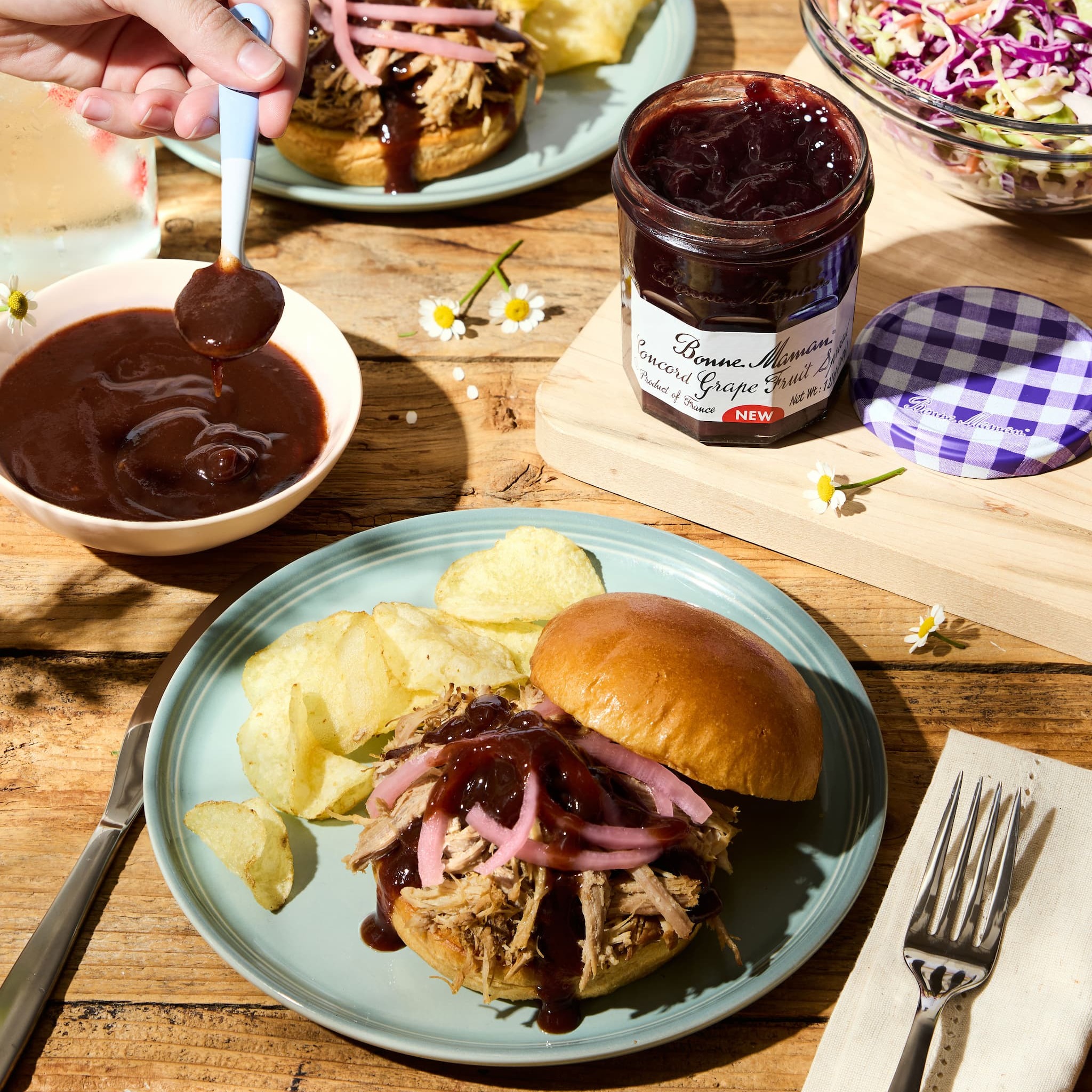 Concord Grape Pulled Pork Sandwiches