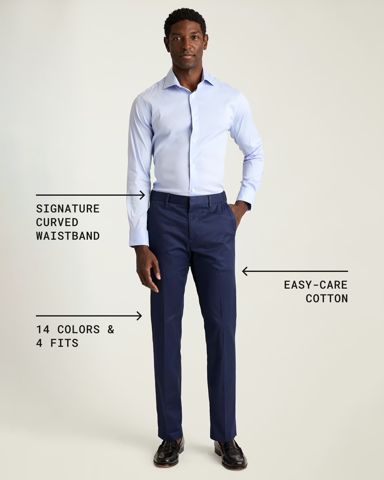 Weekday Warrior Dress Pant Features