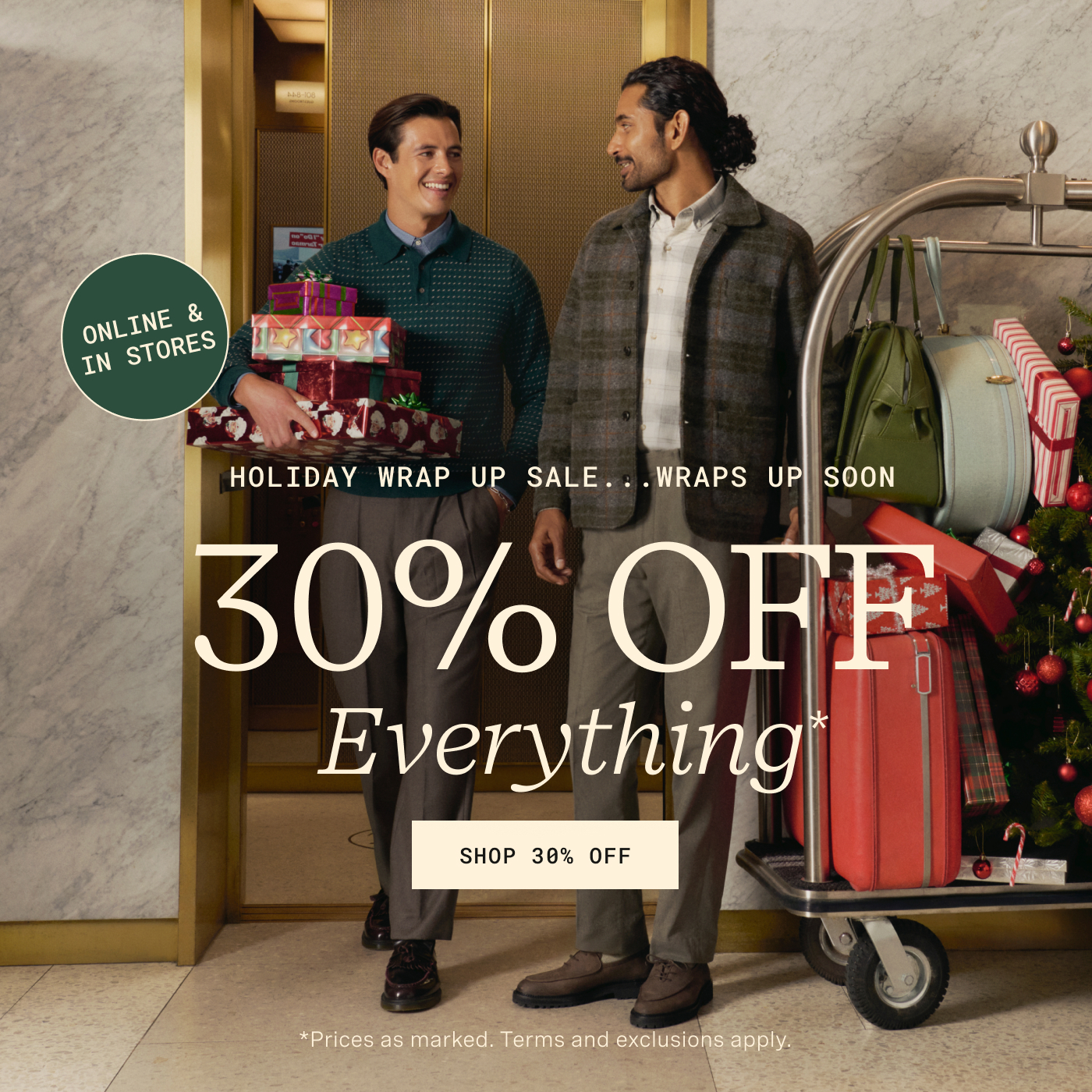 30% Off Holiday Wrap Up Sale