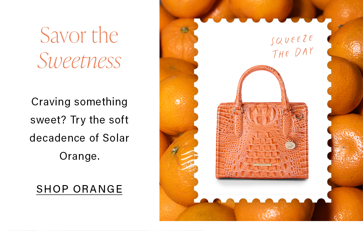 Savor the Sweetness Craving something sweet? Try the soft decadence of Solar Orange. SHOP ORANGE