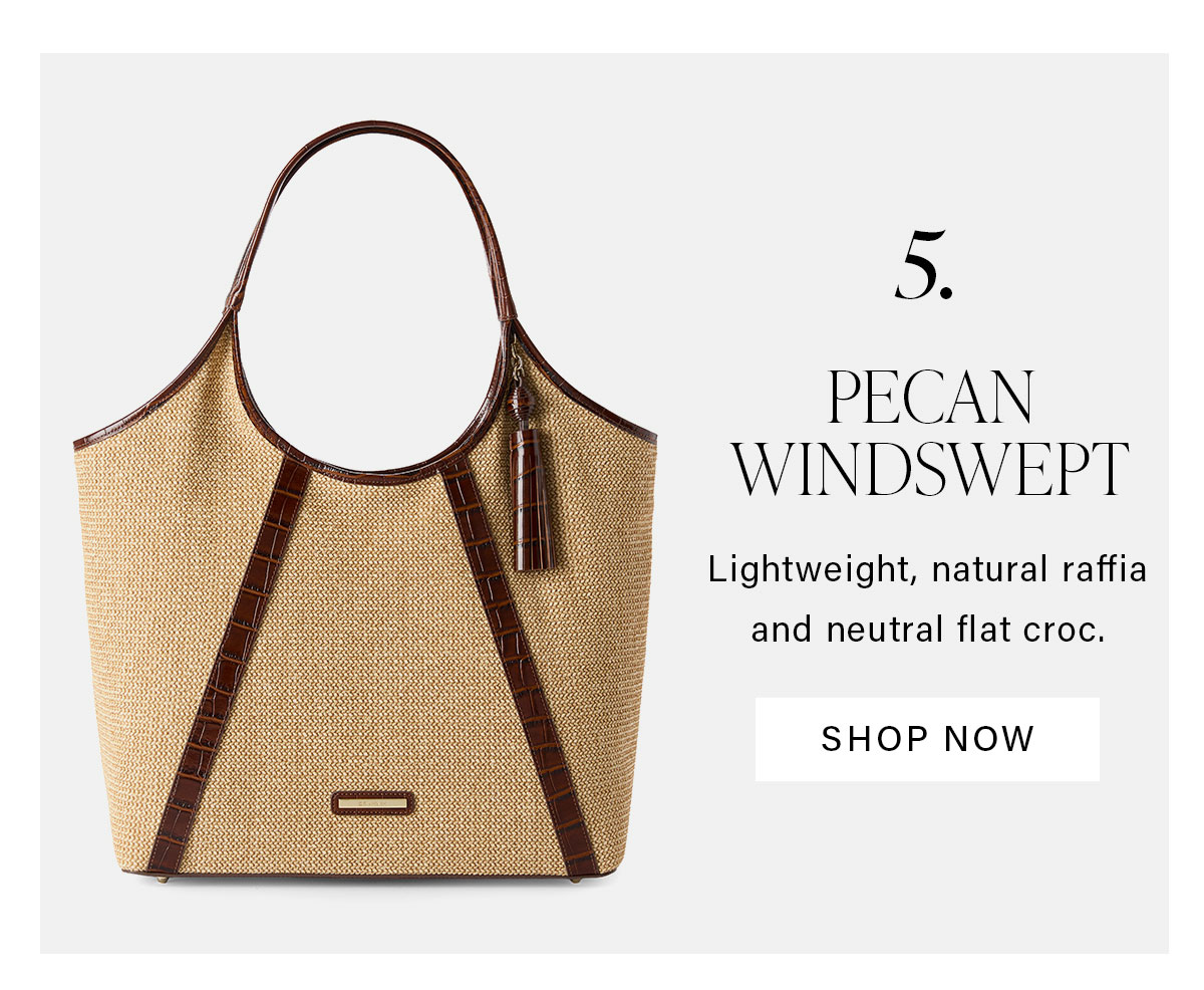 5. PECAN WINDSWEPT Lightweight, natural raffia and neutral flat croc. SHOP NOW