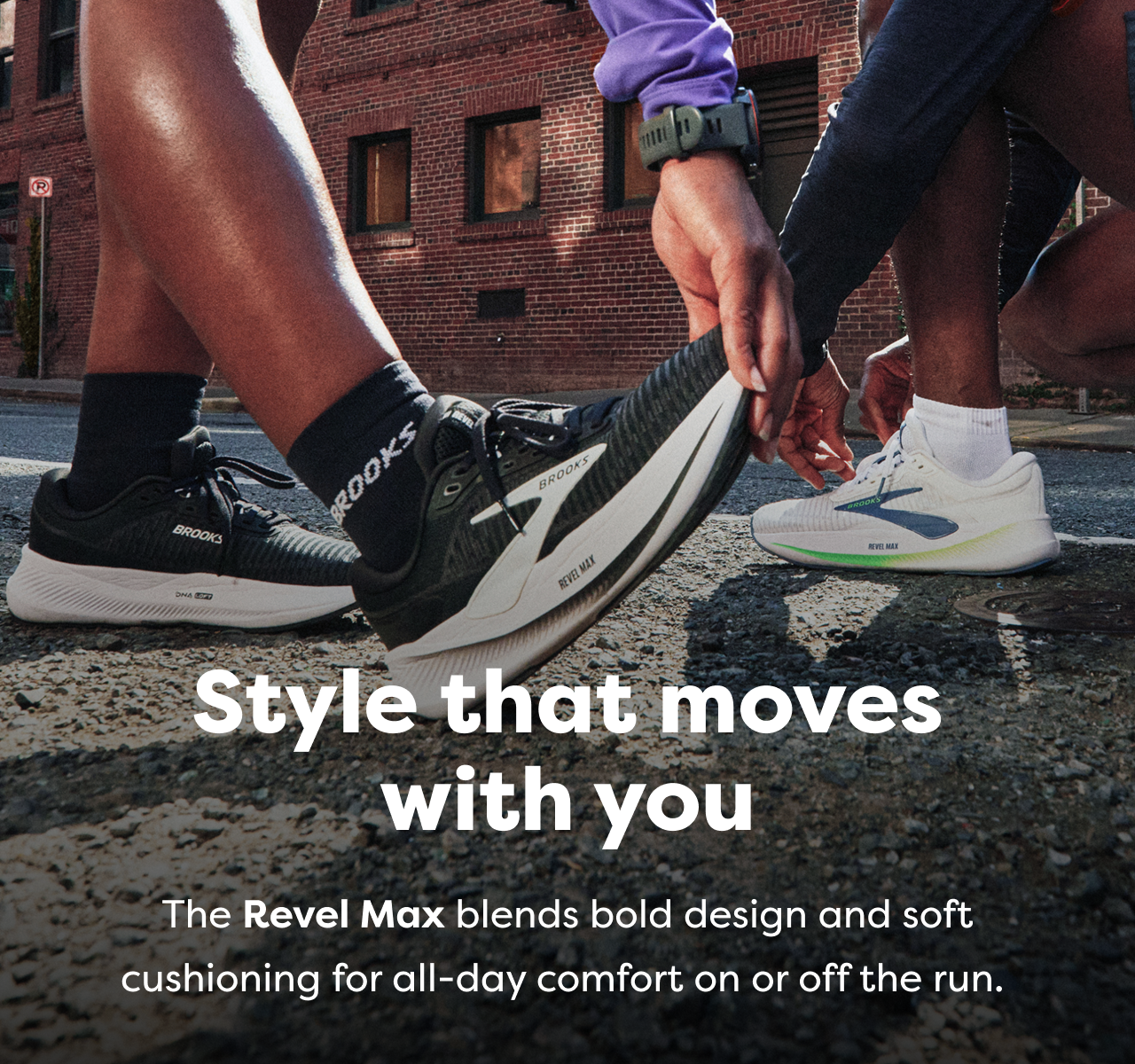 Style that moves with you | The Revel Max blends bold design and soft cushioning for all-day comfort on or off the run.