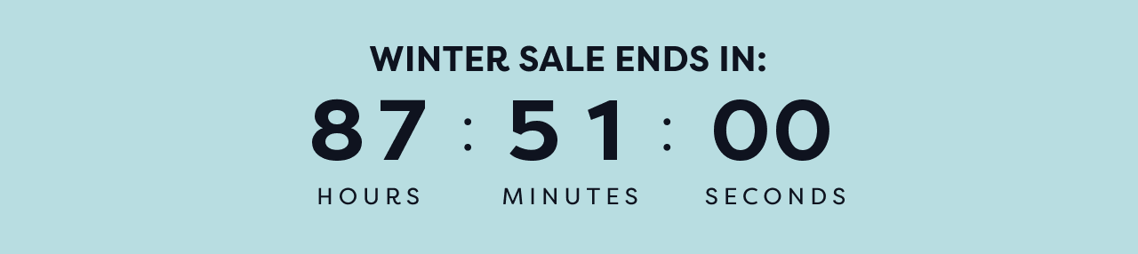 Timer counting down to the end of the Winter Sale