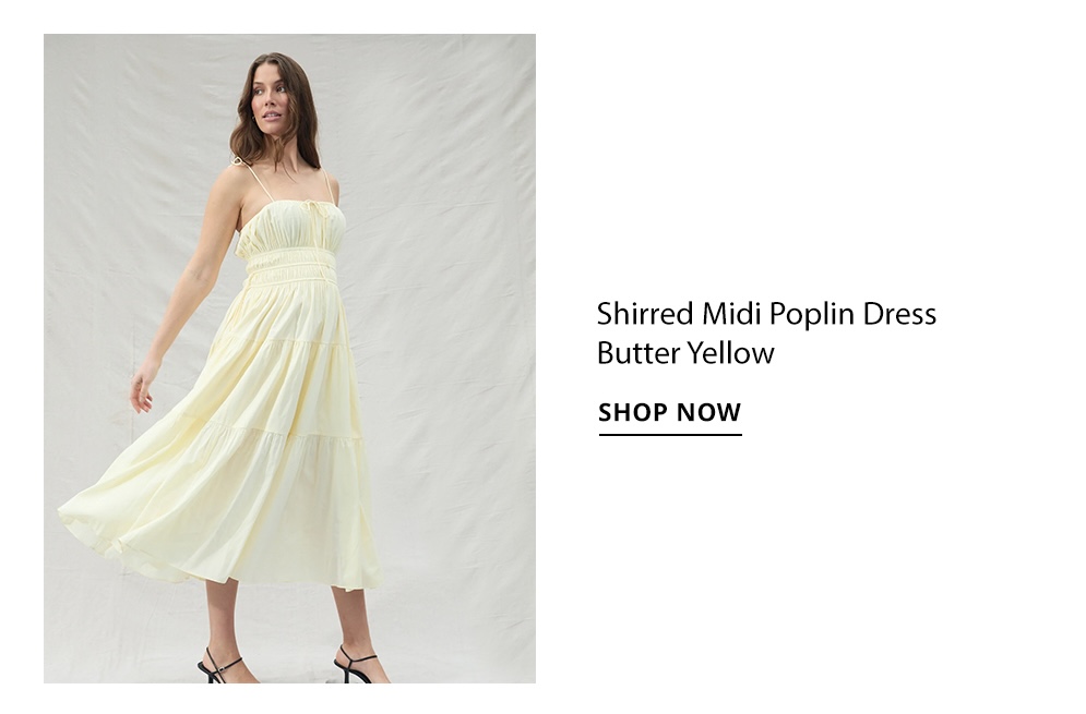 Shop The Midi Poplin in Yellow