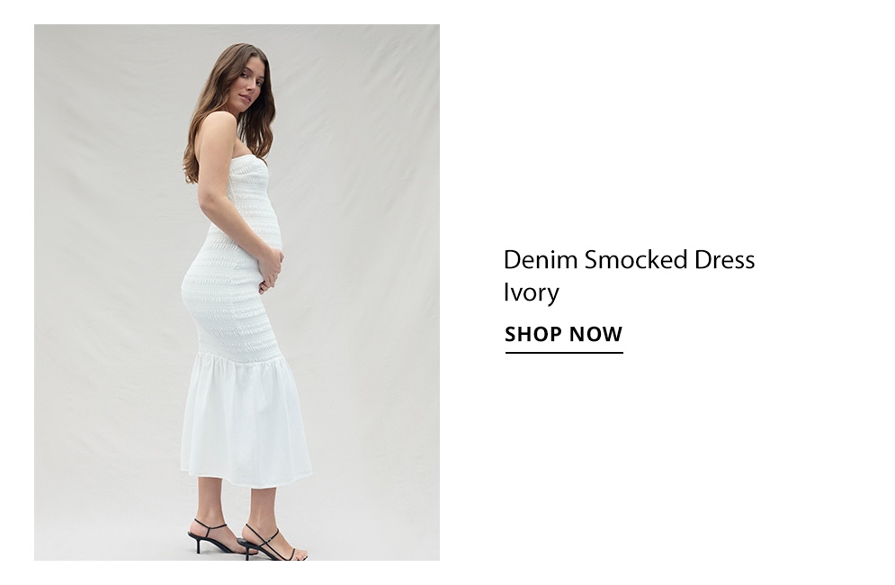 Shop The Denim Smocked Dress