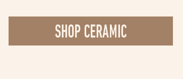 Shop ceramic button with brown background and white text
