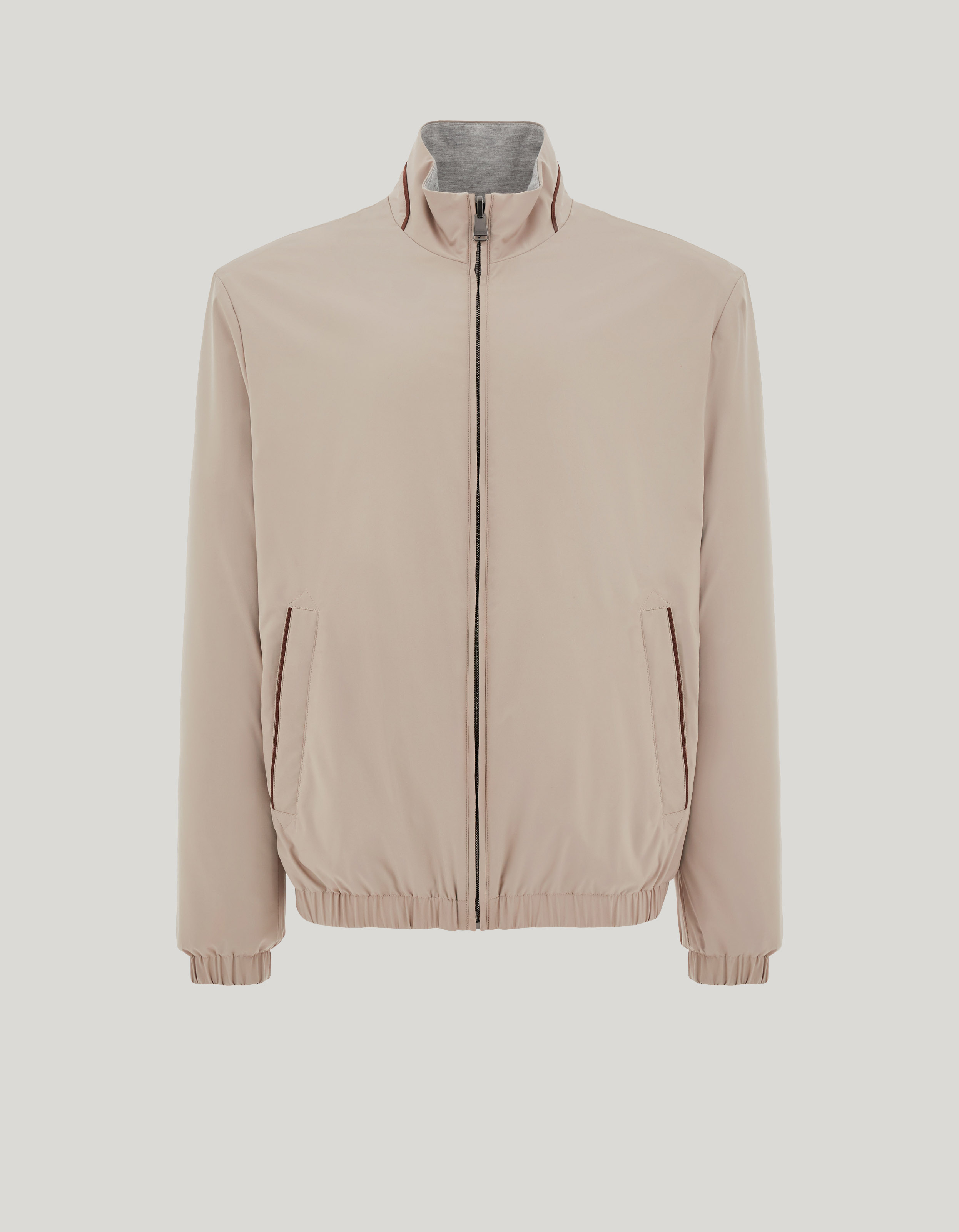 Men's reversible technical fabric and jersey blouson_O41043-SG03220-702