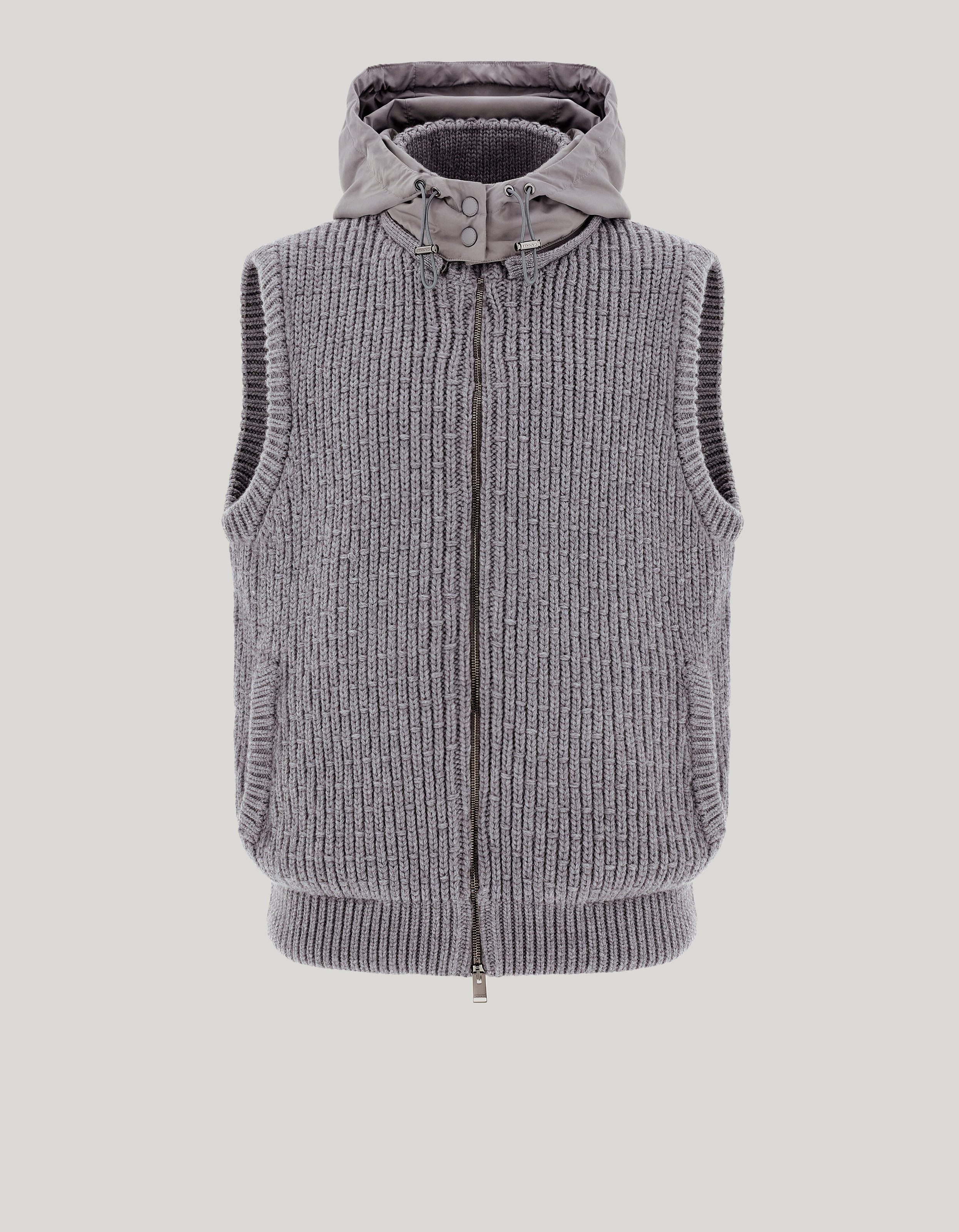 Grey merino wool vest_O41079-SG03441-220