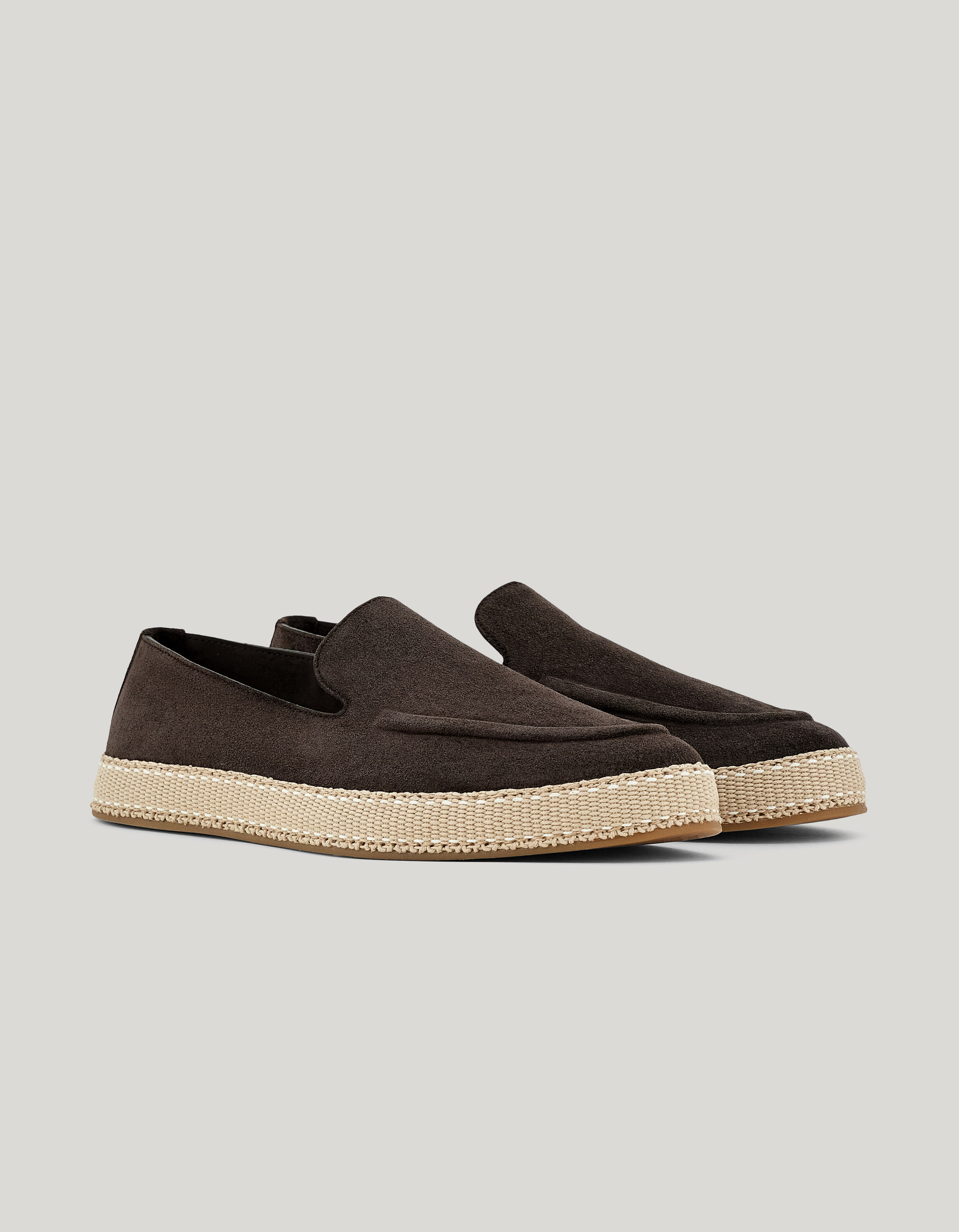 Brown Made in Italy suede espadrille loafers_462214-RB01274-590