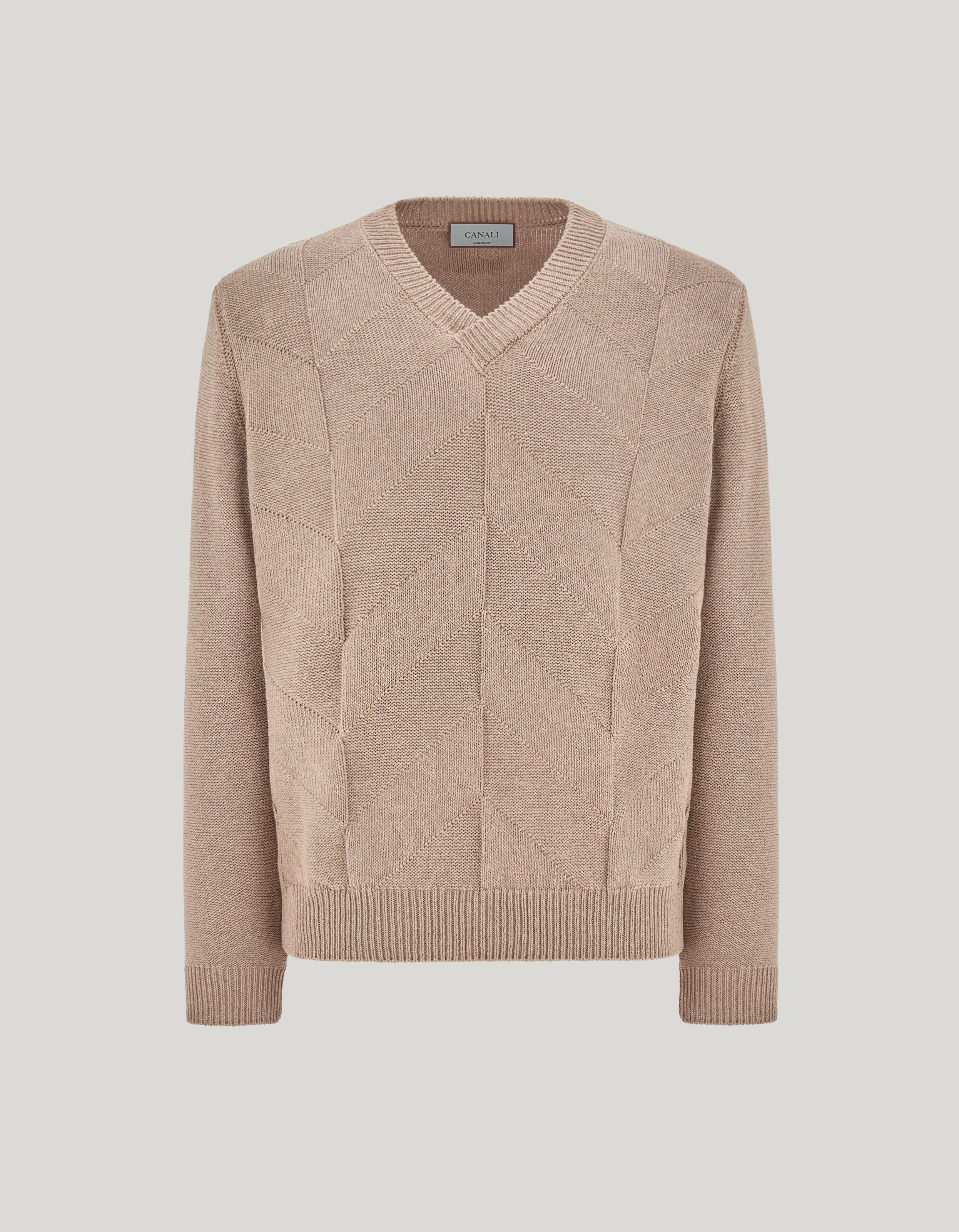 Men’s cotton and silk V-neck jumper_C1192-MK02471-710