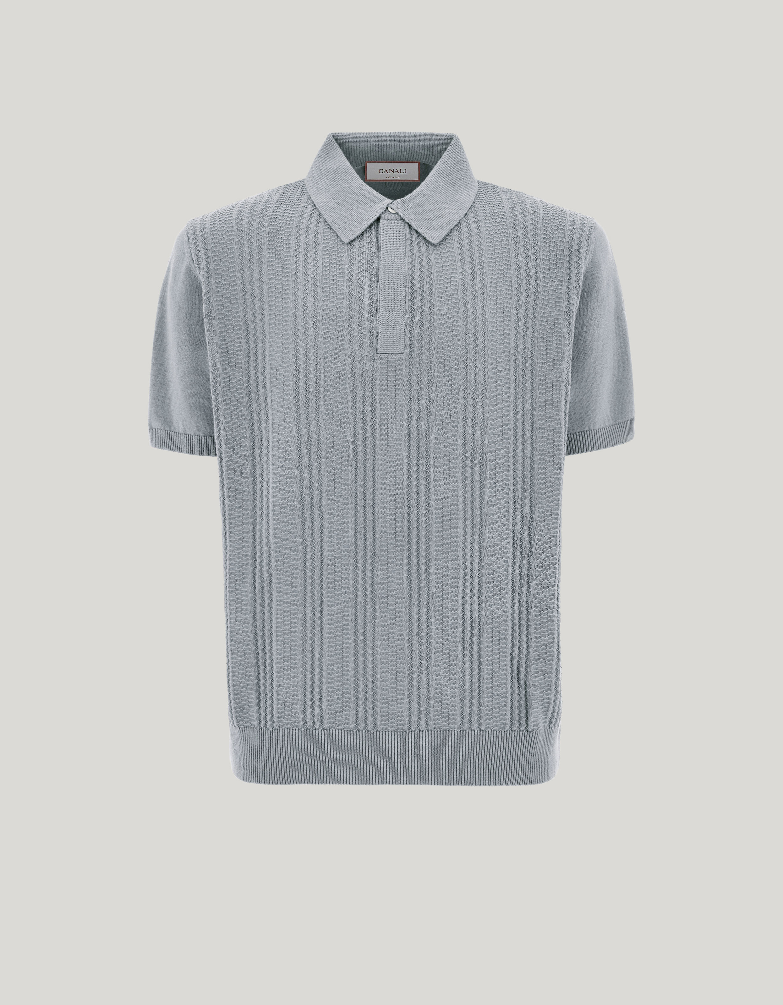 Green elegant short-sleeved cotton polo shirt_C1177-MK02463-834