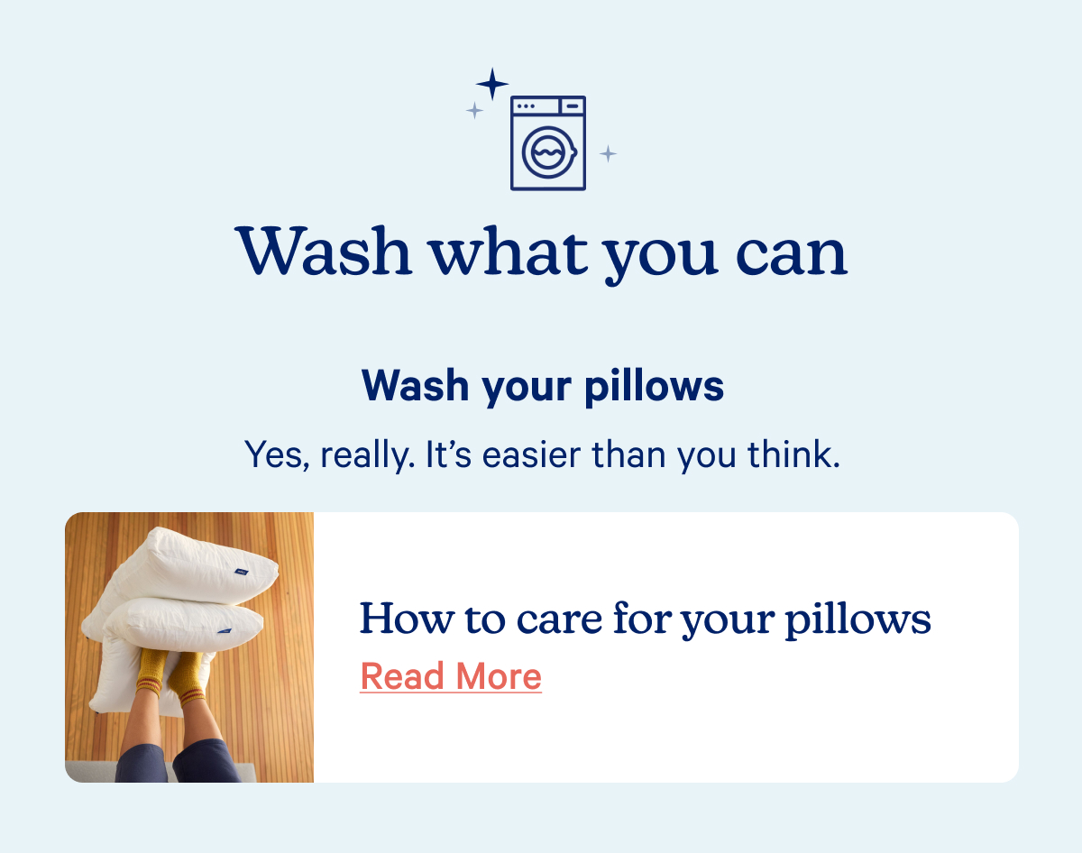 Wash what you can