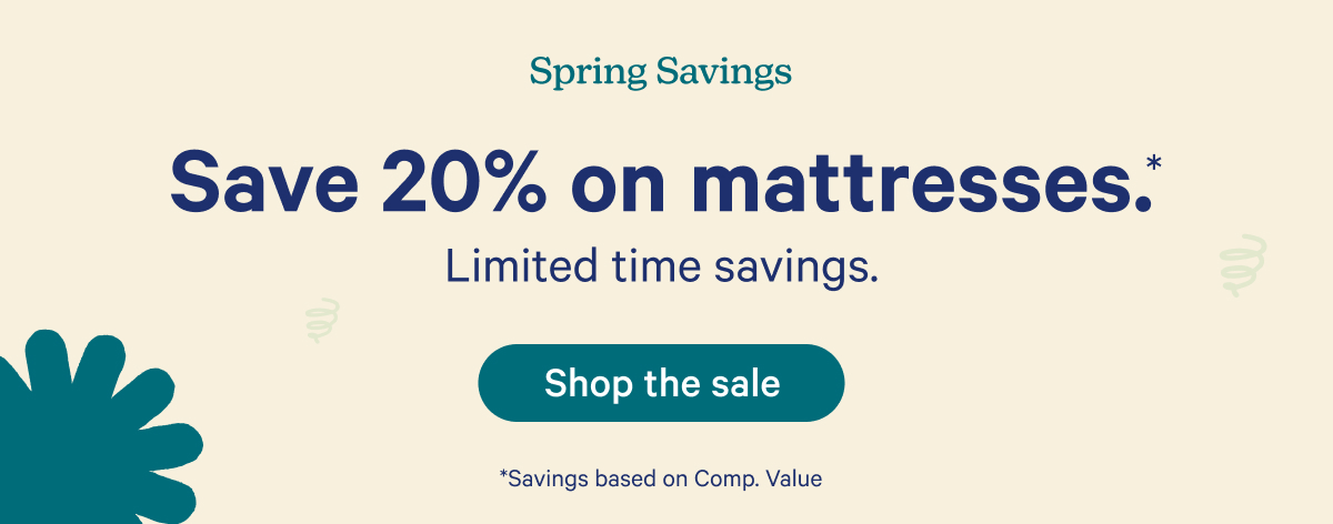 Save 20% on mattresses