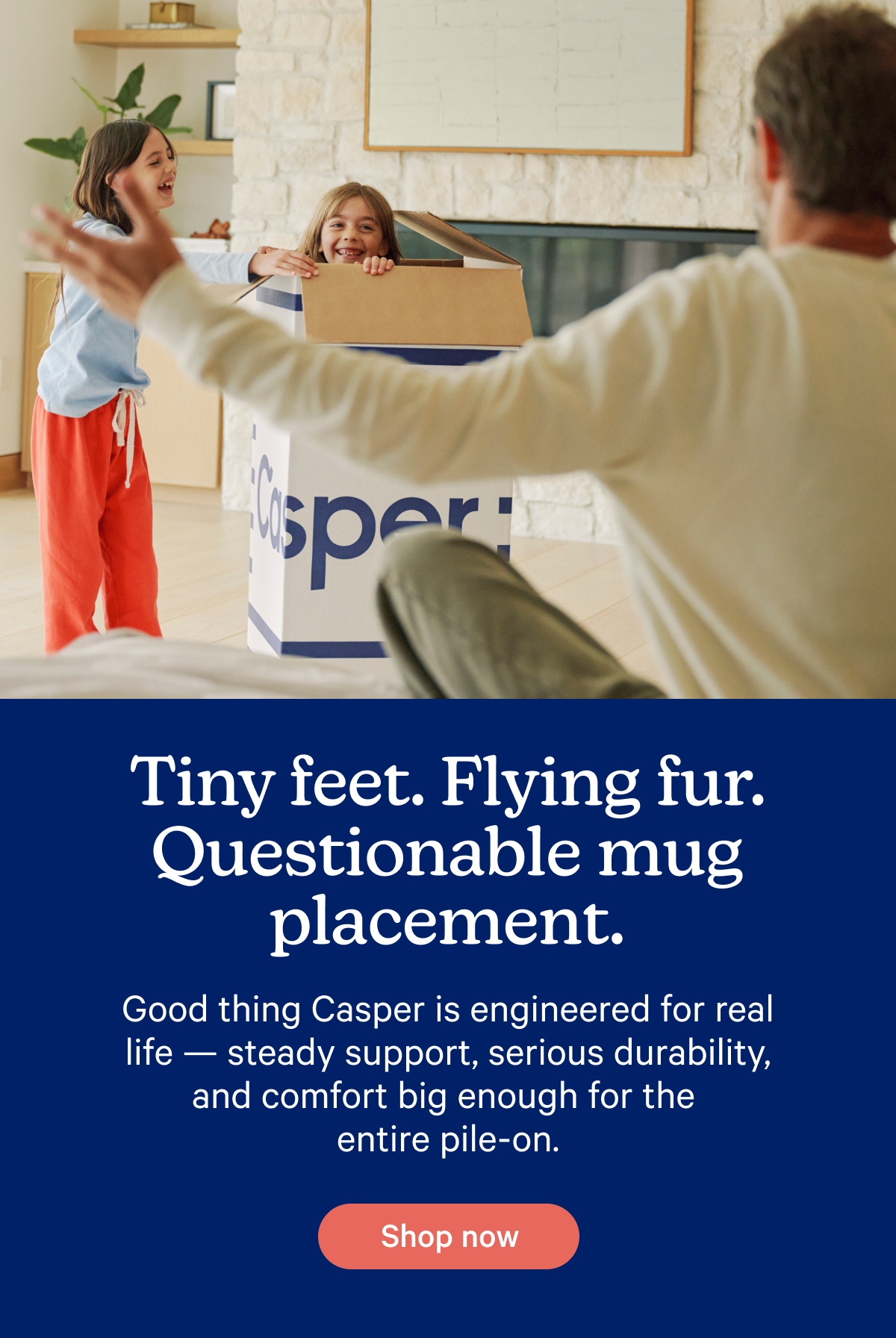 Tiny feet. Flying fur. Questionable mug placement. 