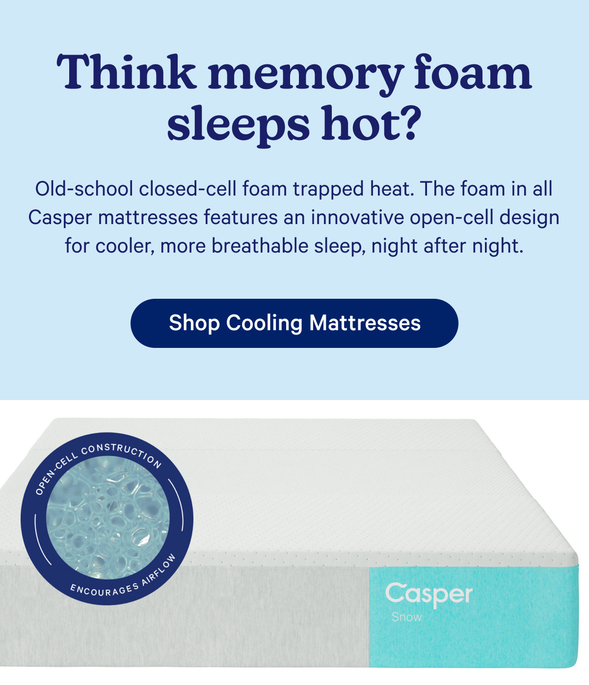 Shop cooling mattresses
