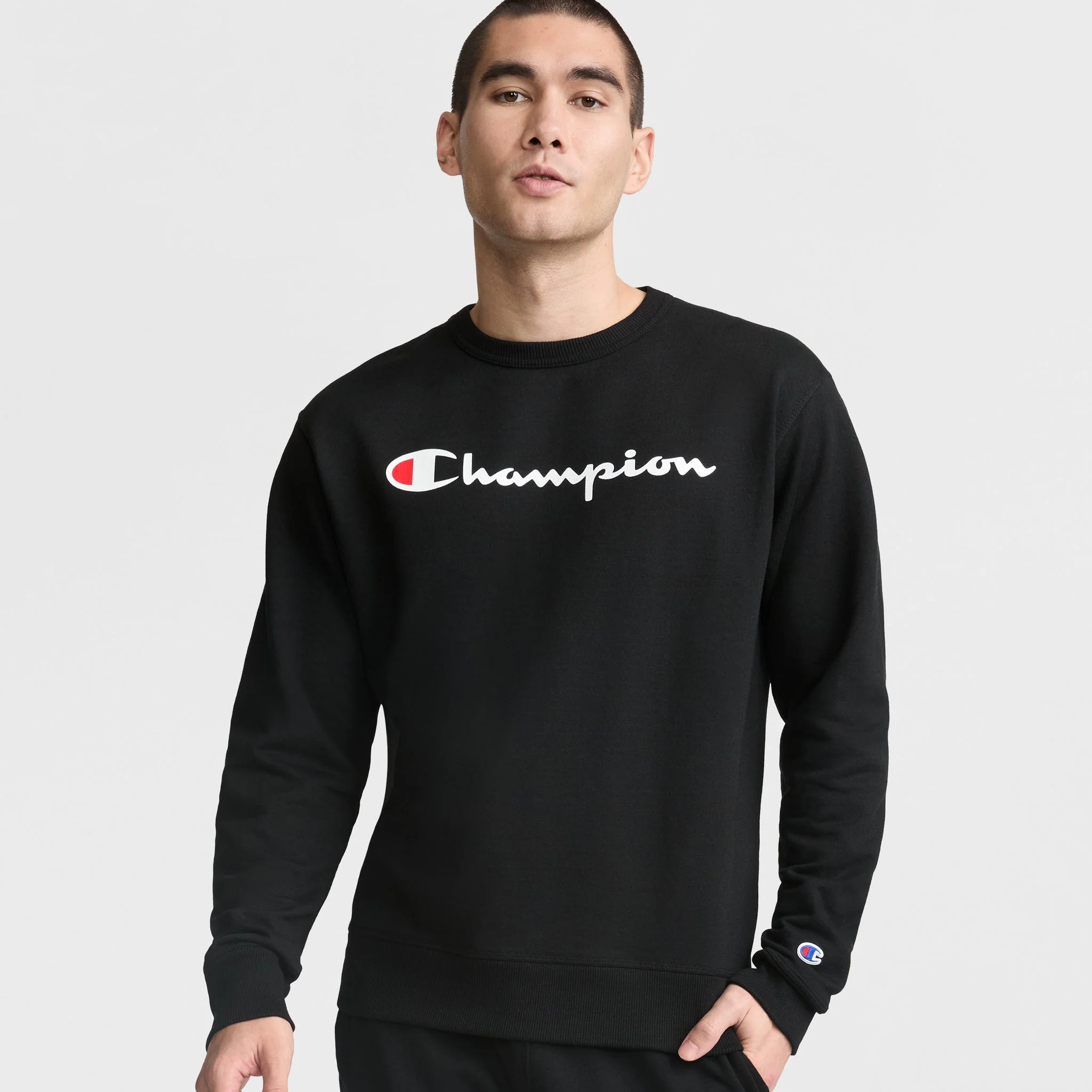 Image of Powerblend Crewneck Sweatshirt, Classic Script Logo