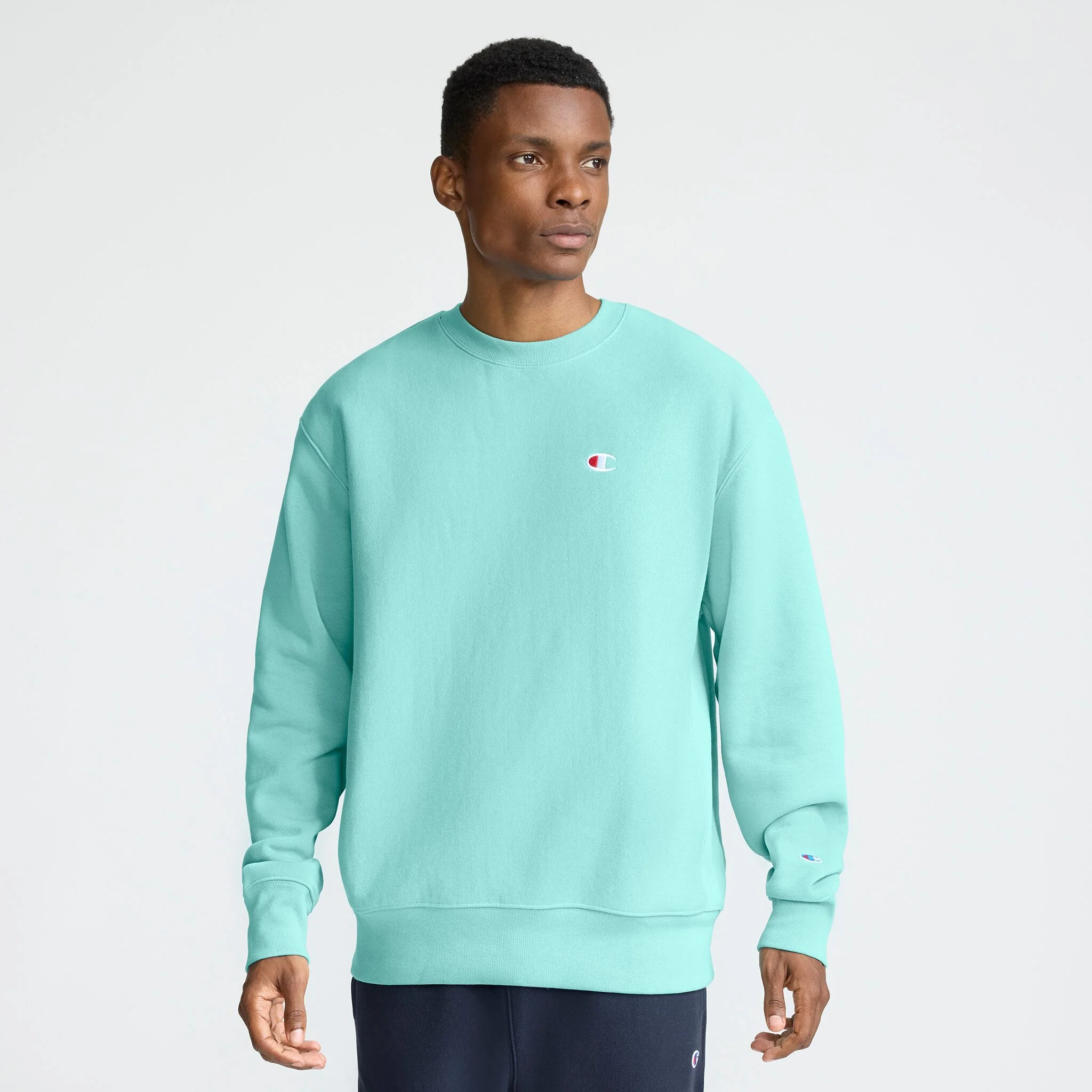 Image of Reverse Weave Crewneck Sweatshirt, C Logo