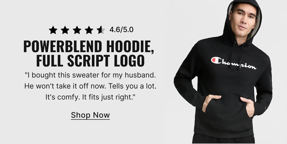 Powerblend Hoodie, Full Script Logo