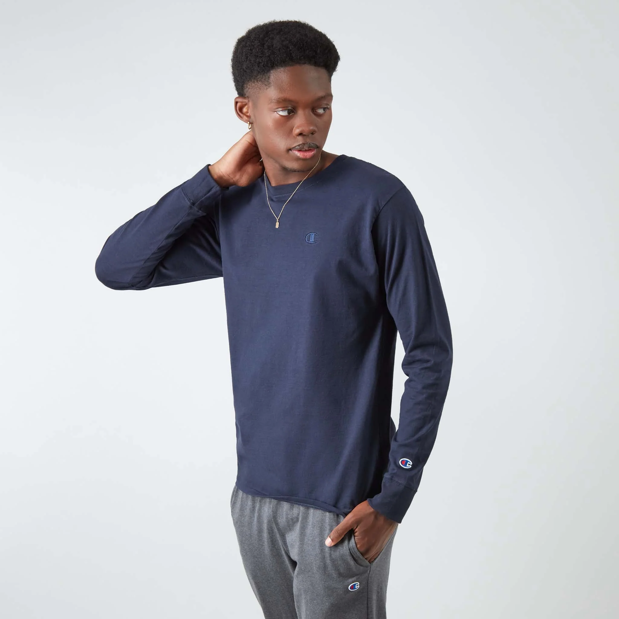 Image of Classic Long Sleeve T-Shirt, Embroidered C Logo