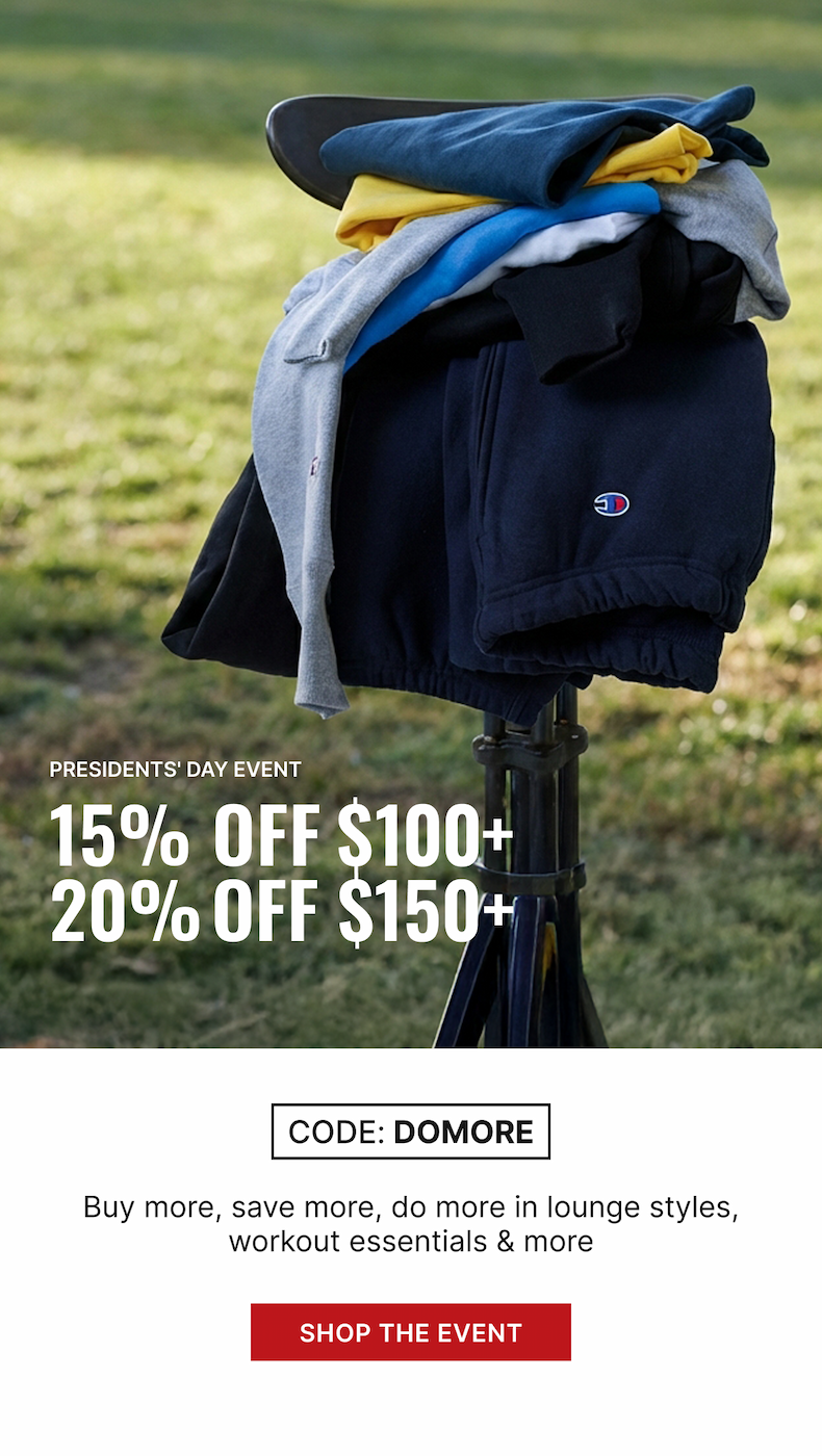 Shop The Presidents' Day Event with code DOMORE