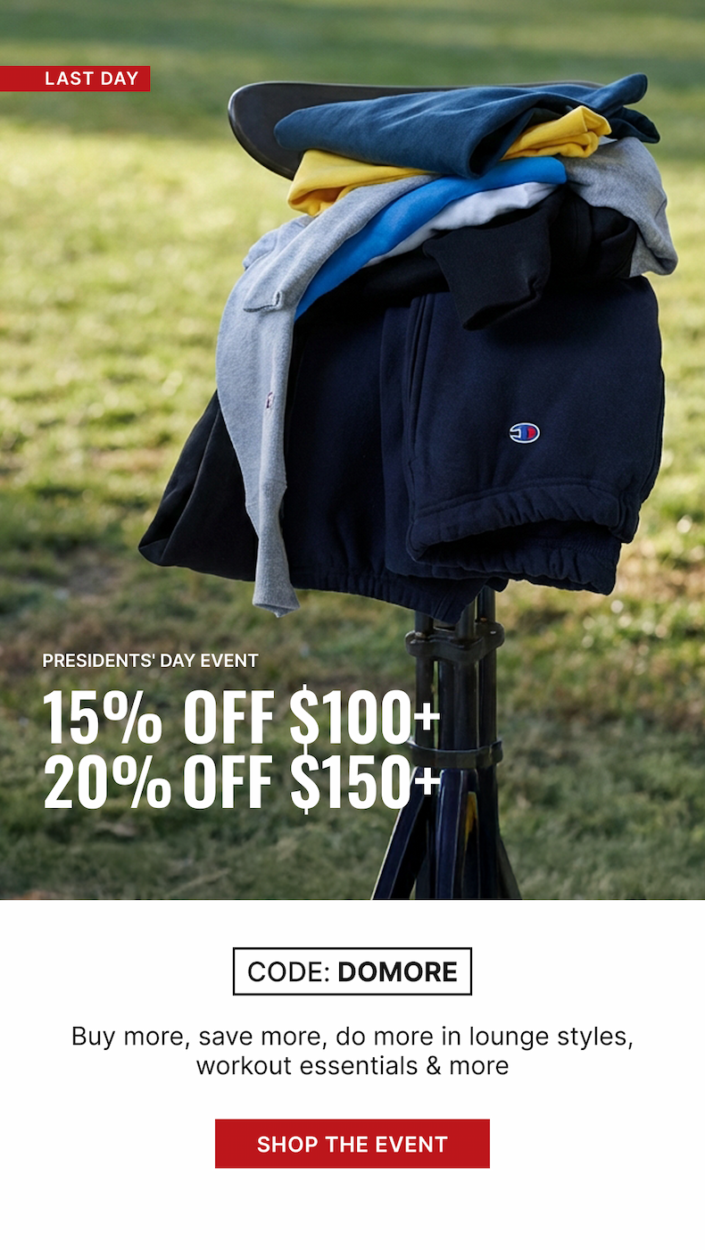 Shop The Presidents' Day Event with code DOMORE