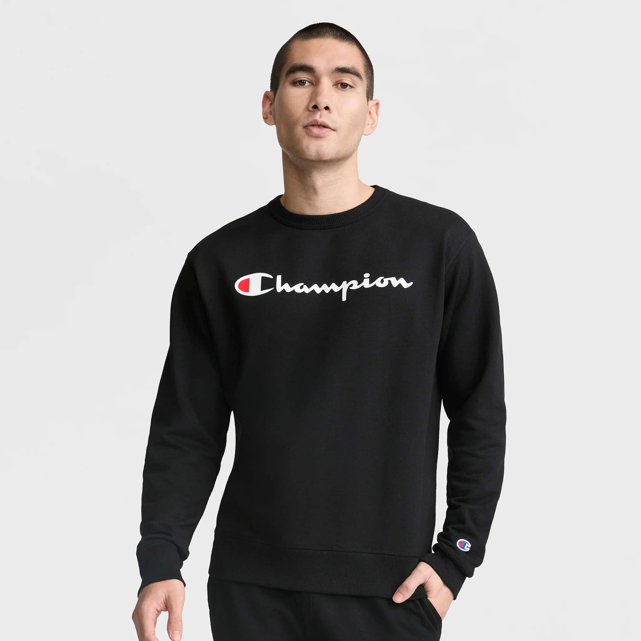 Image of Powerblend Crewneck Sweatshirt, Classic Script Logo