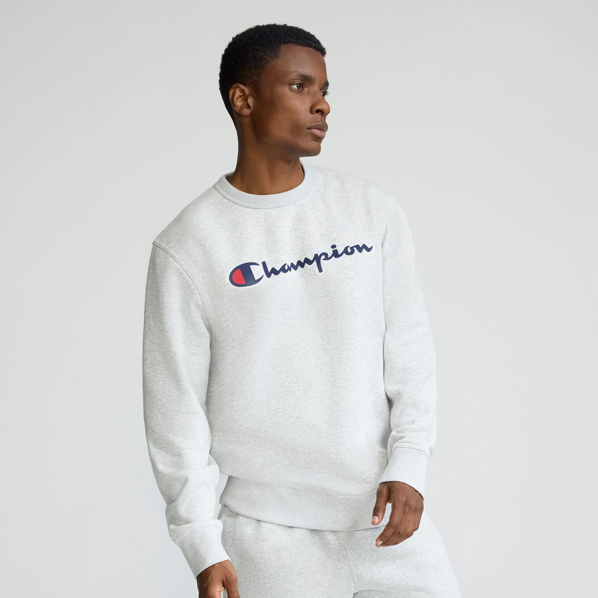 Image of Powerblend Crewneck Sweatshirt, Classic Script Logo