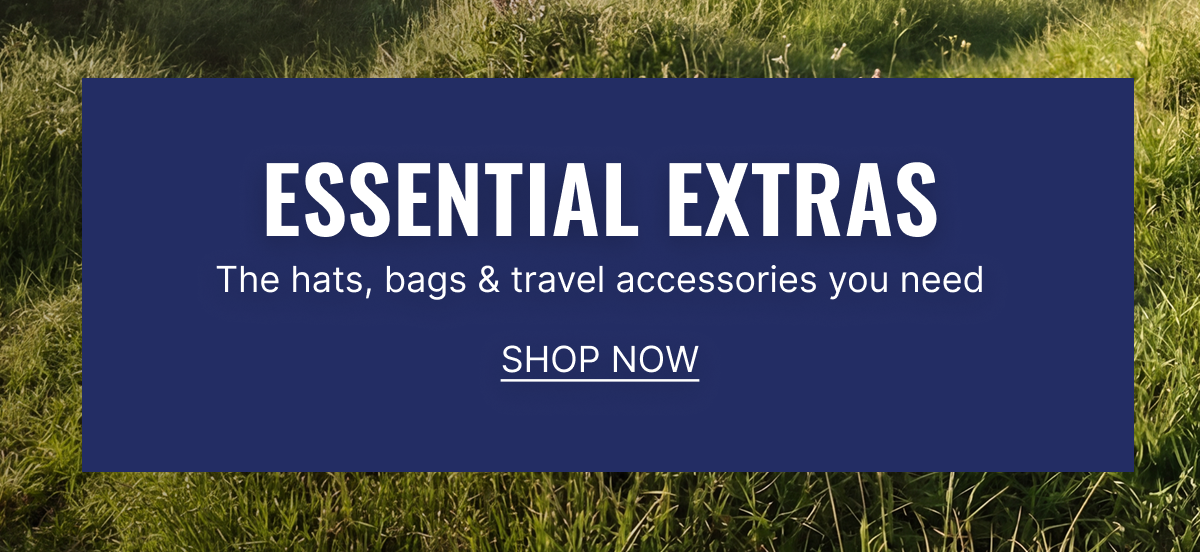 Essential Extras | The hats, bags, & travel accessories you need [Shop Now]