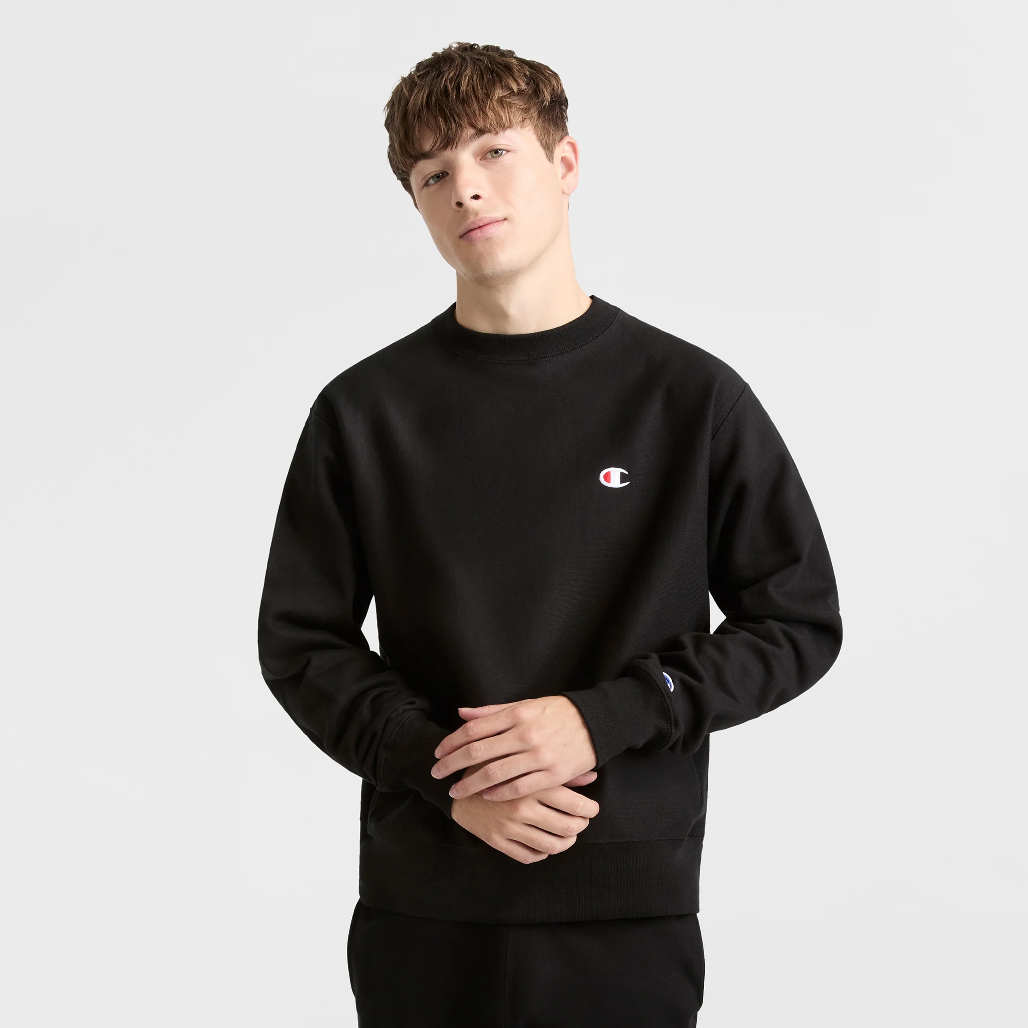 Image of Reverse Weave Crewneck Sweatshirt, C Logo