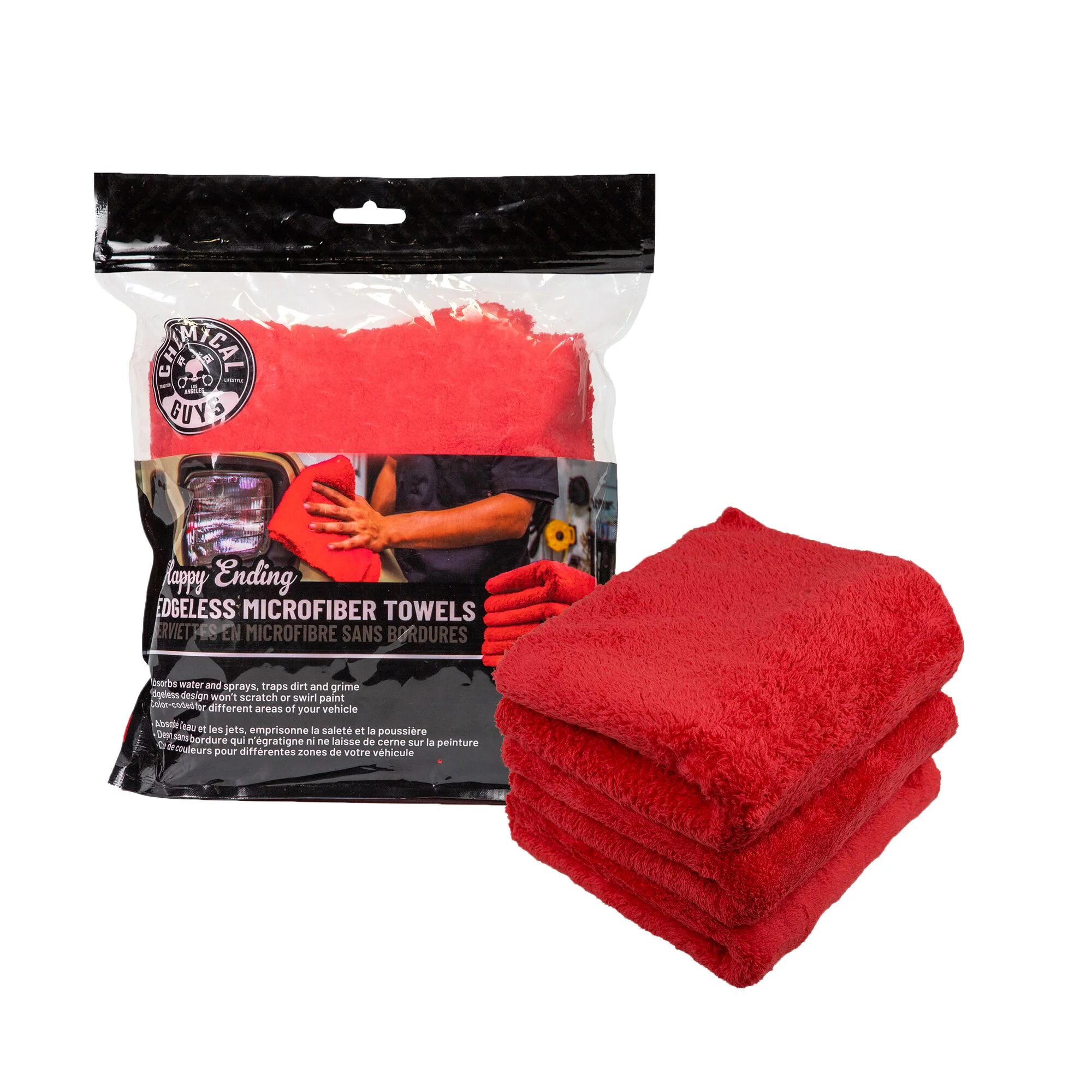 Image of Happy Ending Edgeless Microfiber Towel 3-Pack