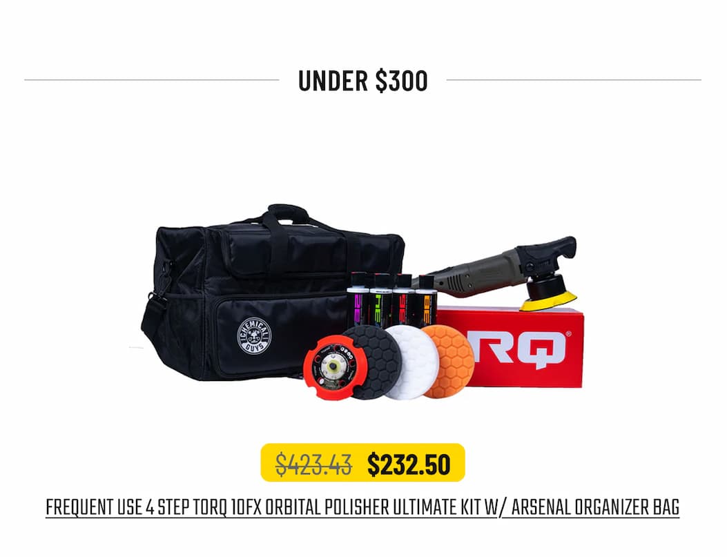 Frequent Use 4 Step TORQ 10FX Orbital Polisher Ultimate Kit w/ Arsenal Organizer Bag