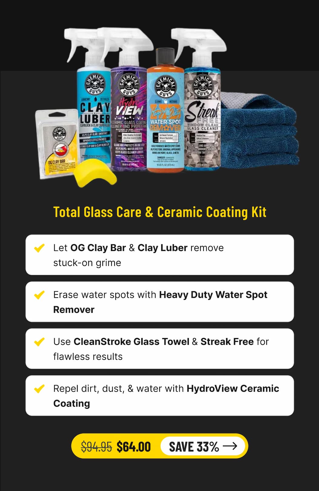 Total Glass Care & Ceramic Coating Kit